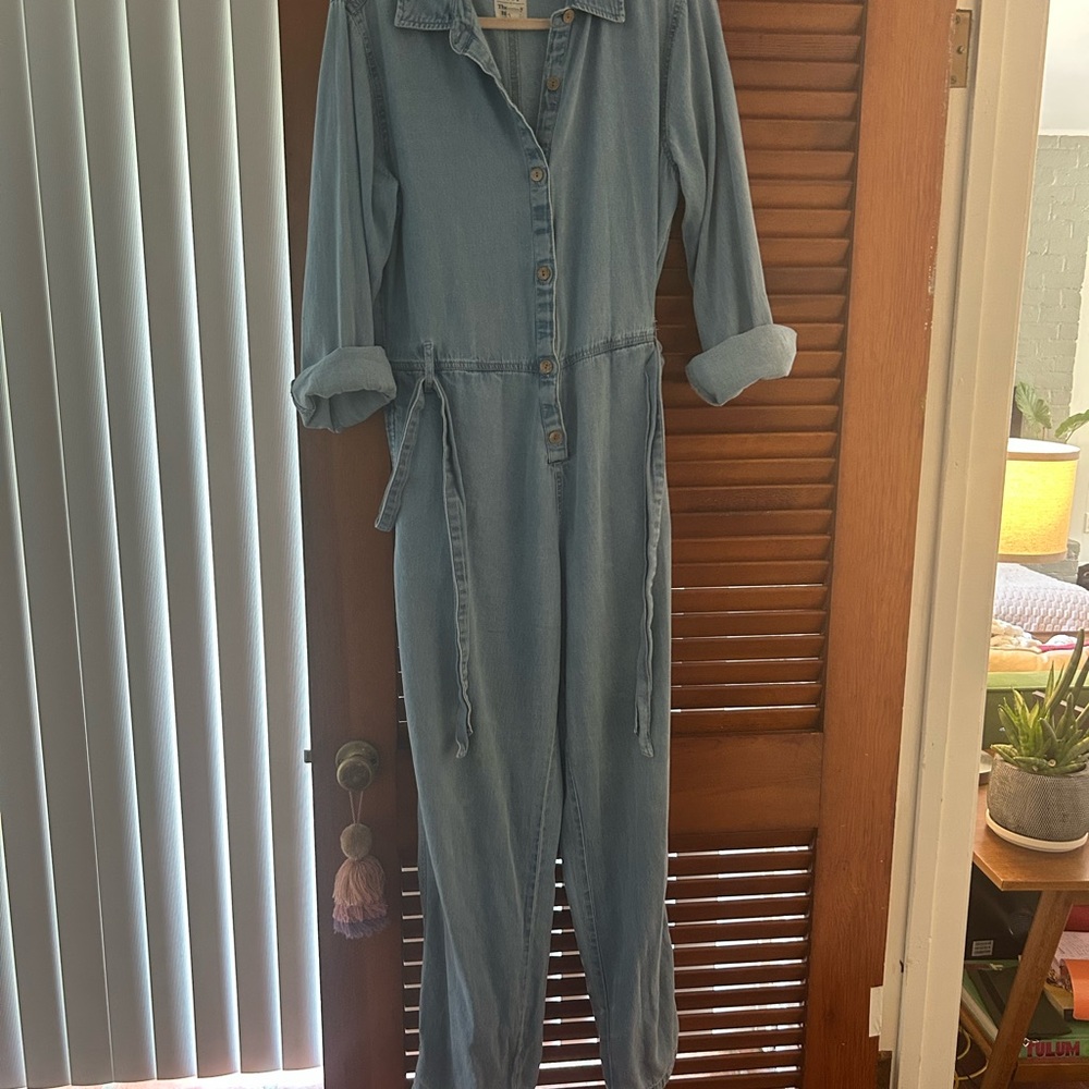 Billabong ‘The Salty Blonde’ Light Blue Denim Jumpsuit, Size M